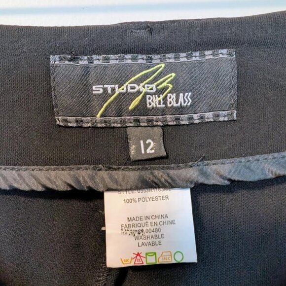 Studio Bill Blass NWT Women's Straight Leg Pants with Tied Chiffon Belt - Picture 7 of 7